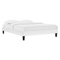 Reign Performance Velvet Twin Platform Bed Frame  Elegant And Durable Upholstered Bed With Sturdy Side Rails And Black Wood Leg