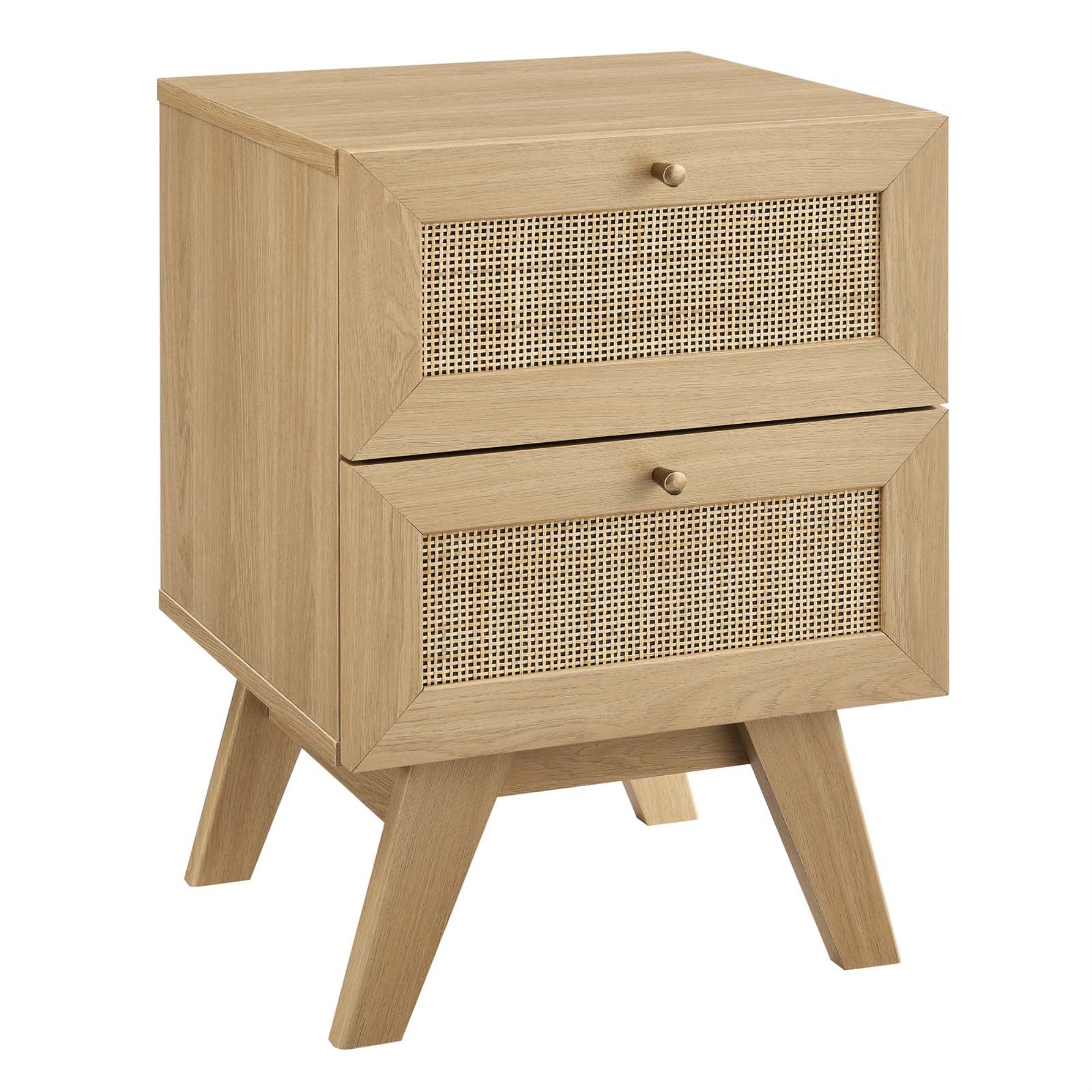 Rattan Weave 2-Drawer Nightstand: Stylish, Functional, and Versatile