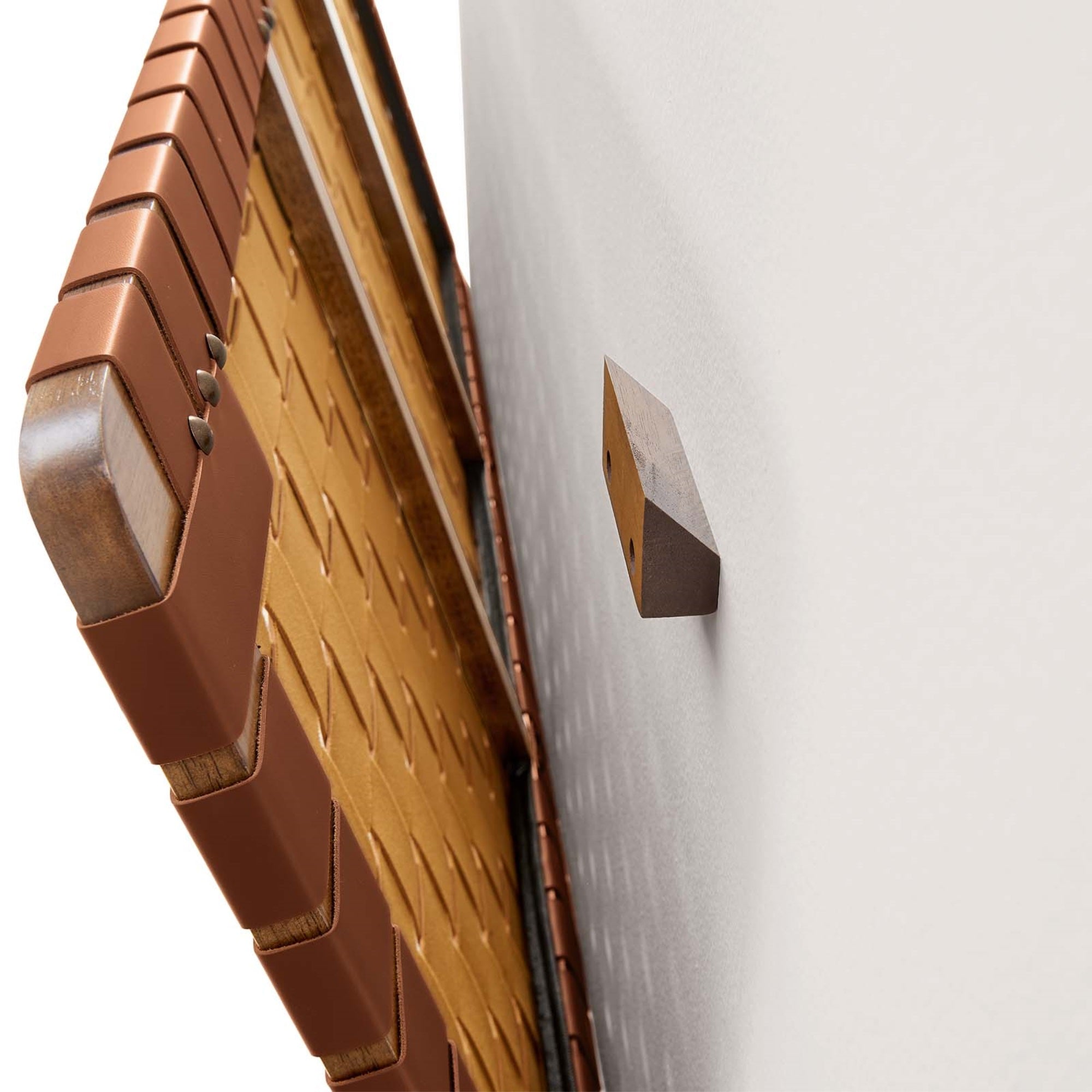 Modway Sparta Vegan Leather Weave Twin Headboard in Walnut Brown, Faux Leather Twin Headboard Only with Wall Mount Design for Children's Bedroom, College Dorm, or Guest Room