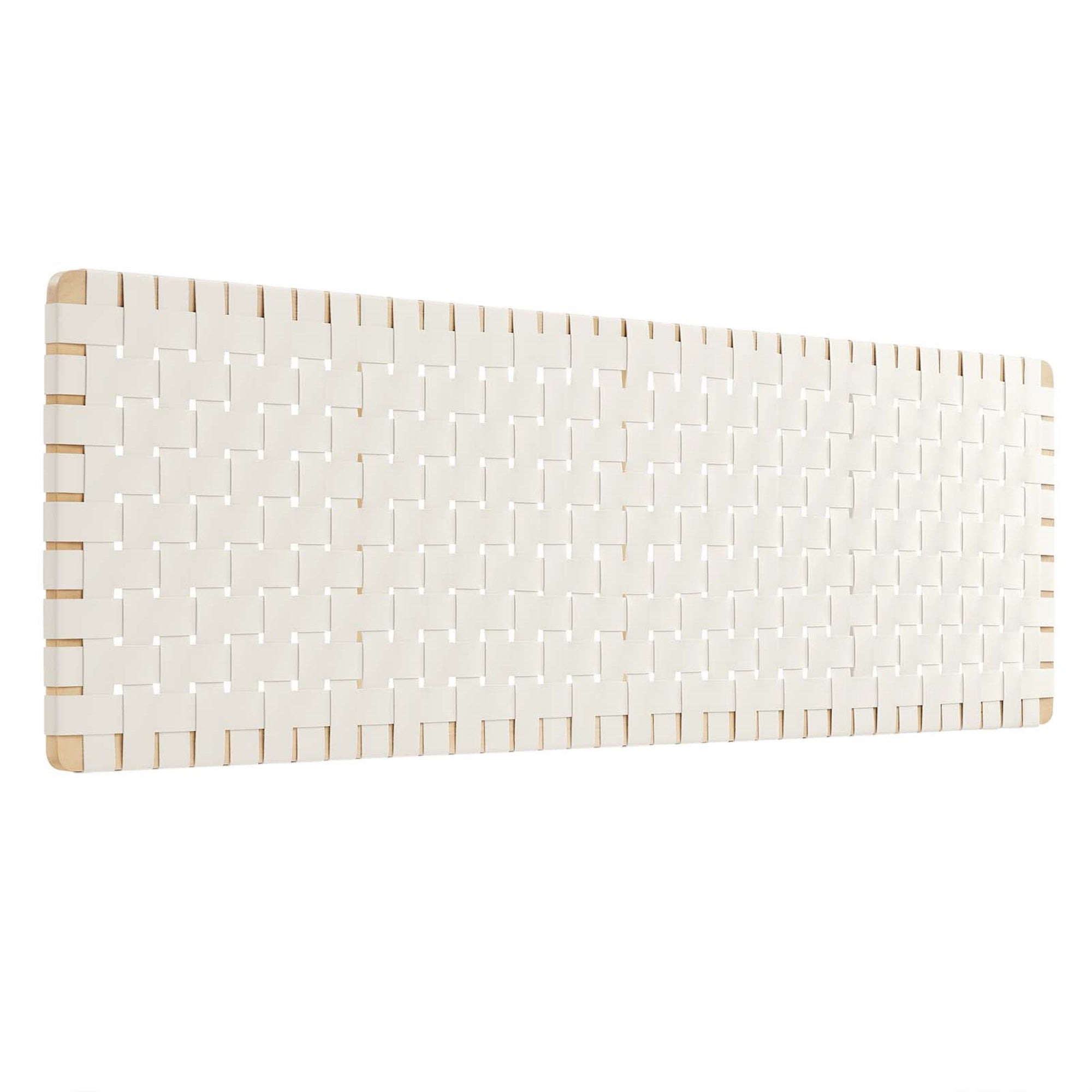 Modway Sparta Vegan Leather Weave King Headboard in Natural Beige, Faux Leather King Headboard Only with Wall Mount Design for Primary Bedroom or Guest Room