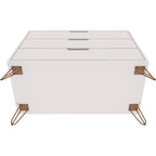 Modern Scandinavian Style Bedroom 3-Drawer Dresser in Off-White Finish
