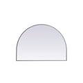 Metal Frame Arch Mirror 33X24 Inch In Silver