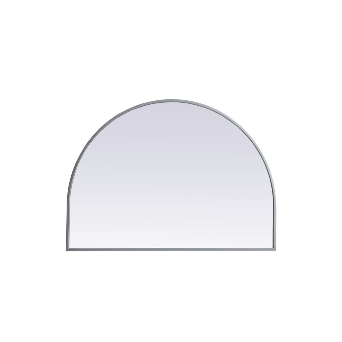Metal Frame Arch Mirror 33X24 Inch In Silver
