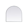 Metal Frame Arch Mirror 36X36 Inch In Silver