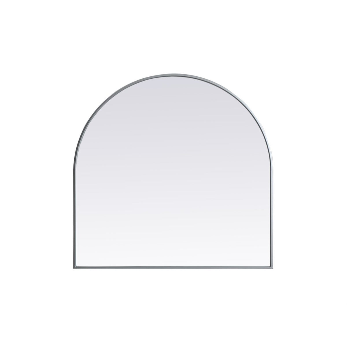 Metal Frame Arch Mirror 36X36 Inch In Silver