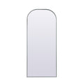 Metal Frame Arch Full Length Mirror 28X66 Inch In Silver