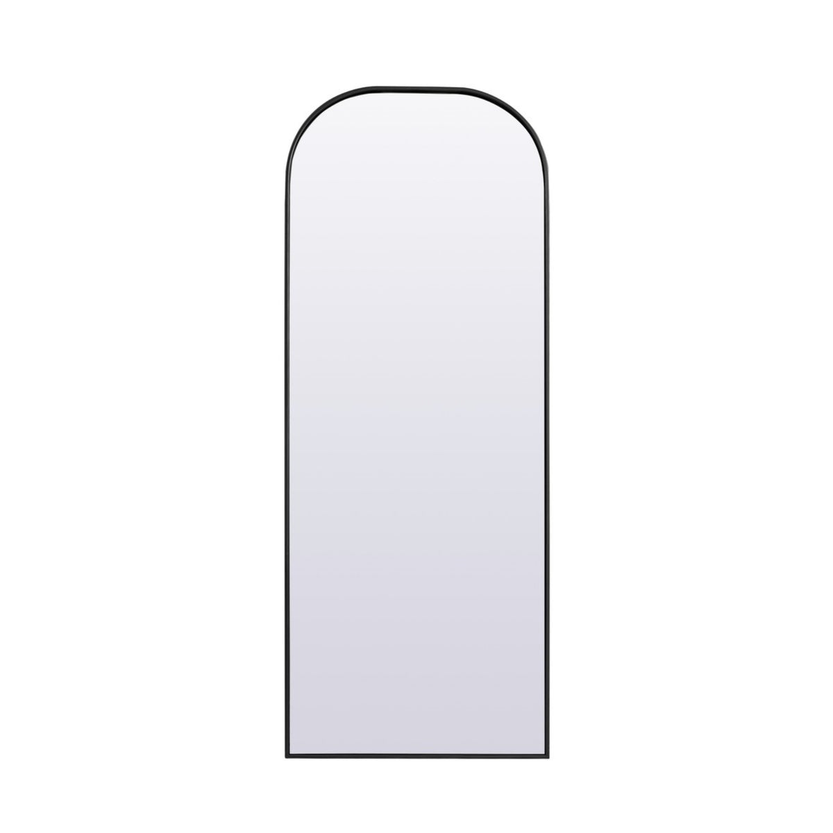 Metal Frame Arch Full Length Mirror 28X74 Inch In Black