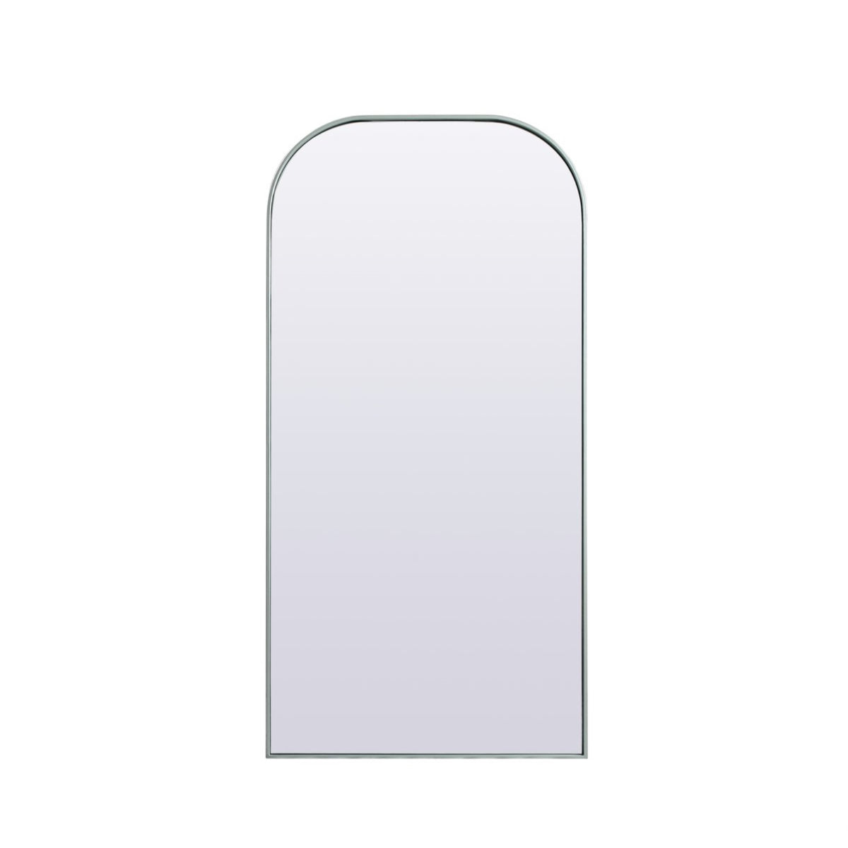 Metal Frame Arch Full Length Mirror 32X66 Inch In Silver