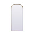 Metal Frame Arch Full Length Mirror 32X76 Inch In Brass