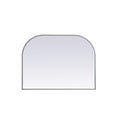 Metal Frame Arch Mirror 40X30 Inch In Silver