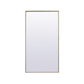 Metal Frame Rectangle Full Length Mirror 36X72 Inch In Brass