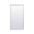 Metal Frame Rectangle Full Length Mirror 36X72 Inch In Silver