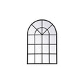 Metal Windowpane Mirror 28 Inch X 41 Inch In In Black