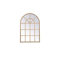 Metal Windowpane Mirror 28 Inch X 41 Inch In In Brass