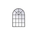 Metal Windowpane Mirror 32 Inch X 47 Inch In Black
