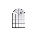 Metal Windowpane Mirror 36 Inch X 53 Inch In Black