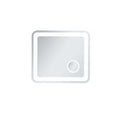 Lux 27in x 30in Hardwired LED mirror with magnifier and color changing temperature 3000K/4200K/6000K