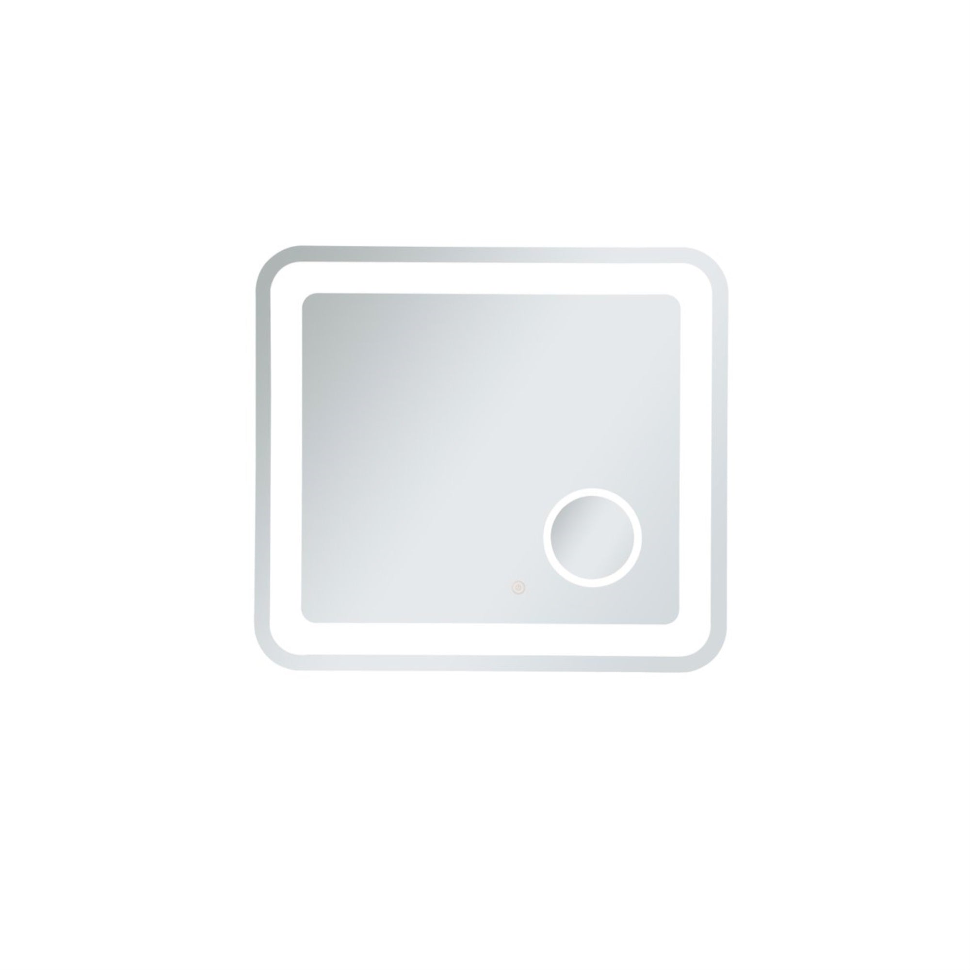 Lux 27in x 30in Hardwired LED mirror with magnifier and color changing temperature 3000K/4200K/6000K