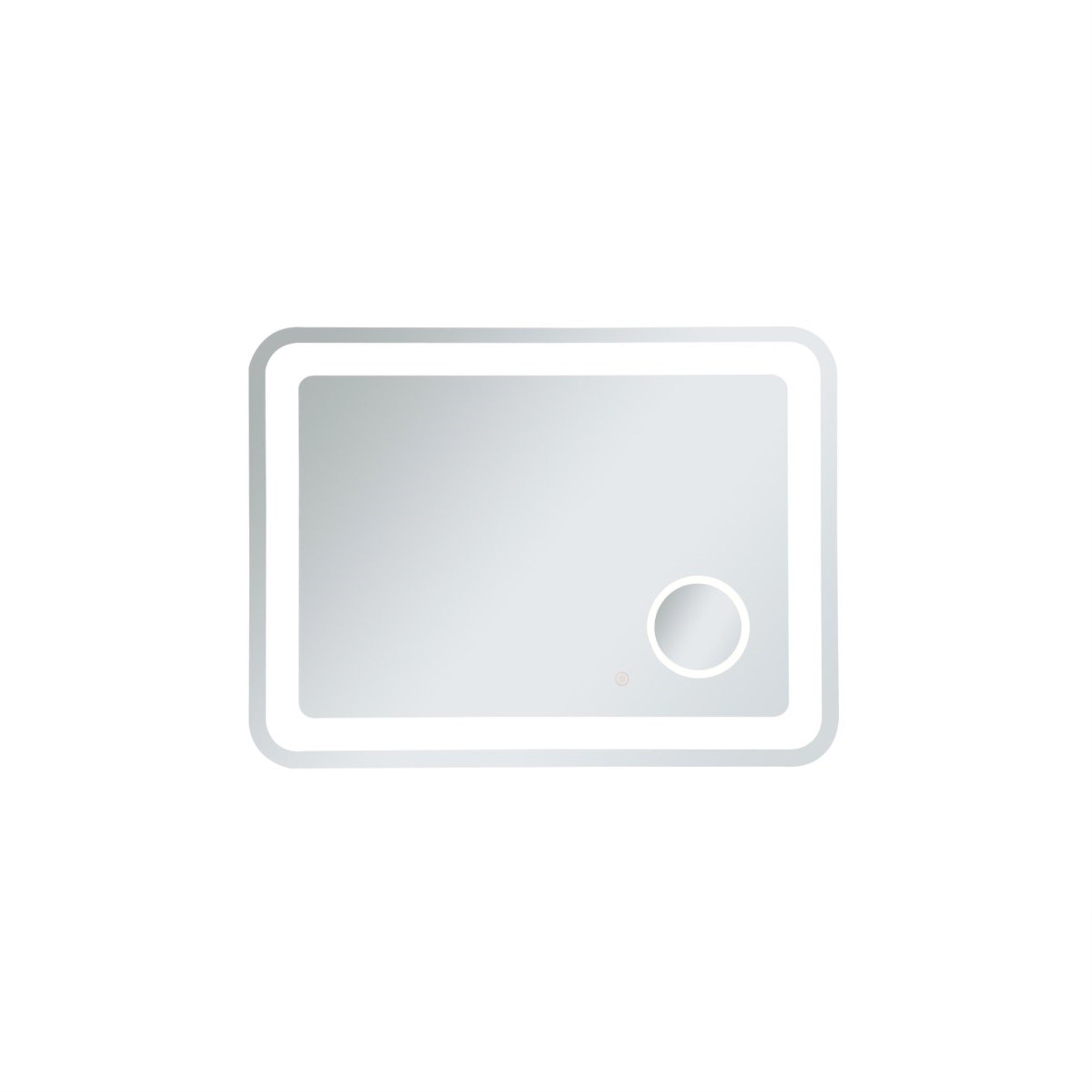 Lux 27in x 36in Hardwired LED mirror with magnifier and color changing temperature 3000K/4200K/6000K