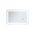 Lux 27in x 40in Hardwired LED mirror with magnifier and color changing temperature 3000K/4200K/6000K