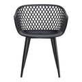 Moes Home Collection QX-1001-02 Piazza Black Outdoor Chair - 31.7 x 23.6 x 22.6 in. - Set of 2