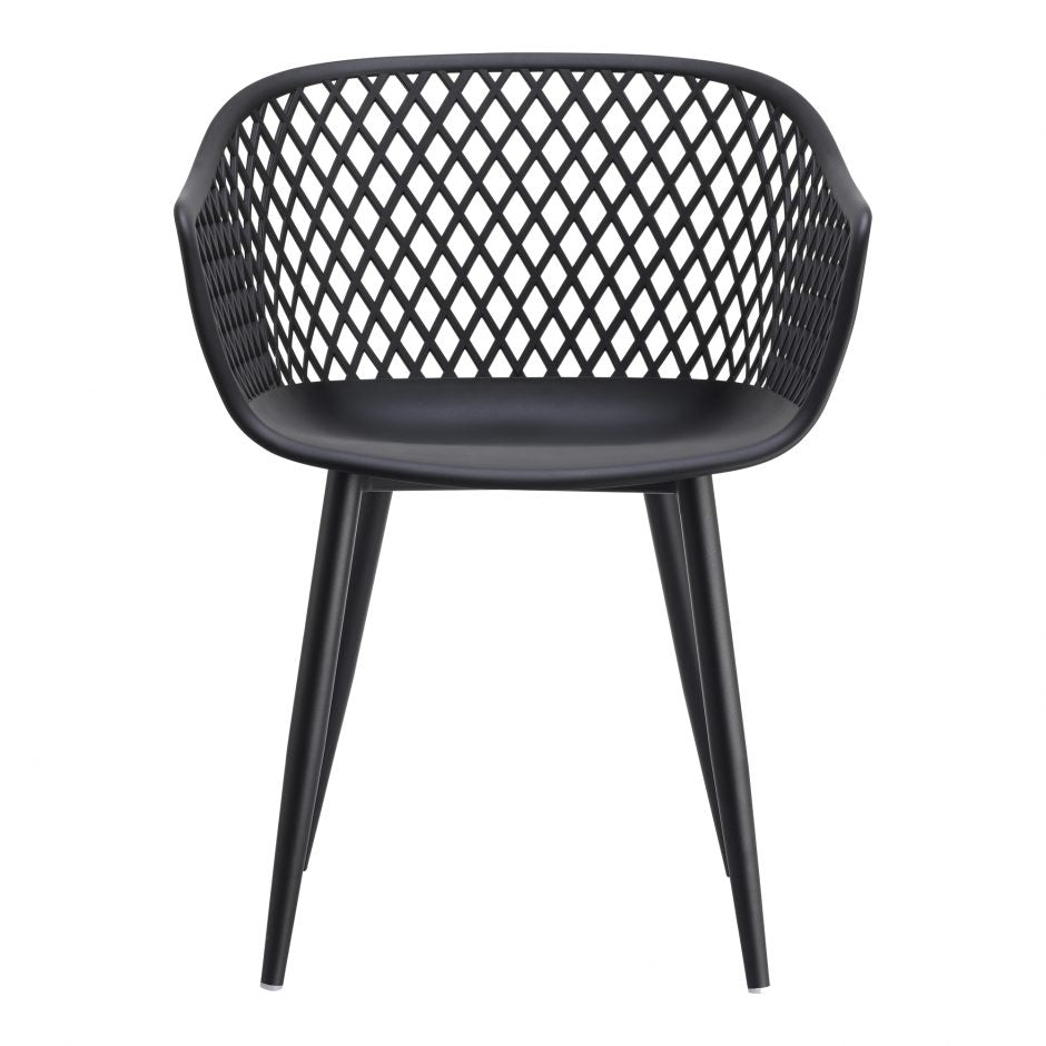 Moes Home Collection QX-1001-02 Piazza Black Outdoor Chair - 31.7 x 23.6 x 22.6 in. - Set of 2