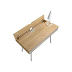 Modern Heavy Duty Laptop Computer Desk with Storage Drawer in Pine Wood Finish
