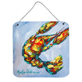 CarolineS Treasures Crawfish Iced Crawfish Aluminum Metal Wall Or Door Hanging Prints, 6 X 6 Inch  Inch , Multicolor