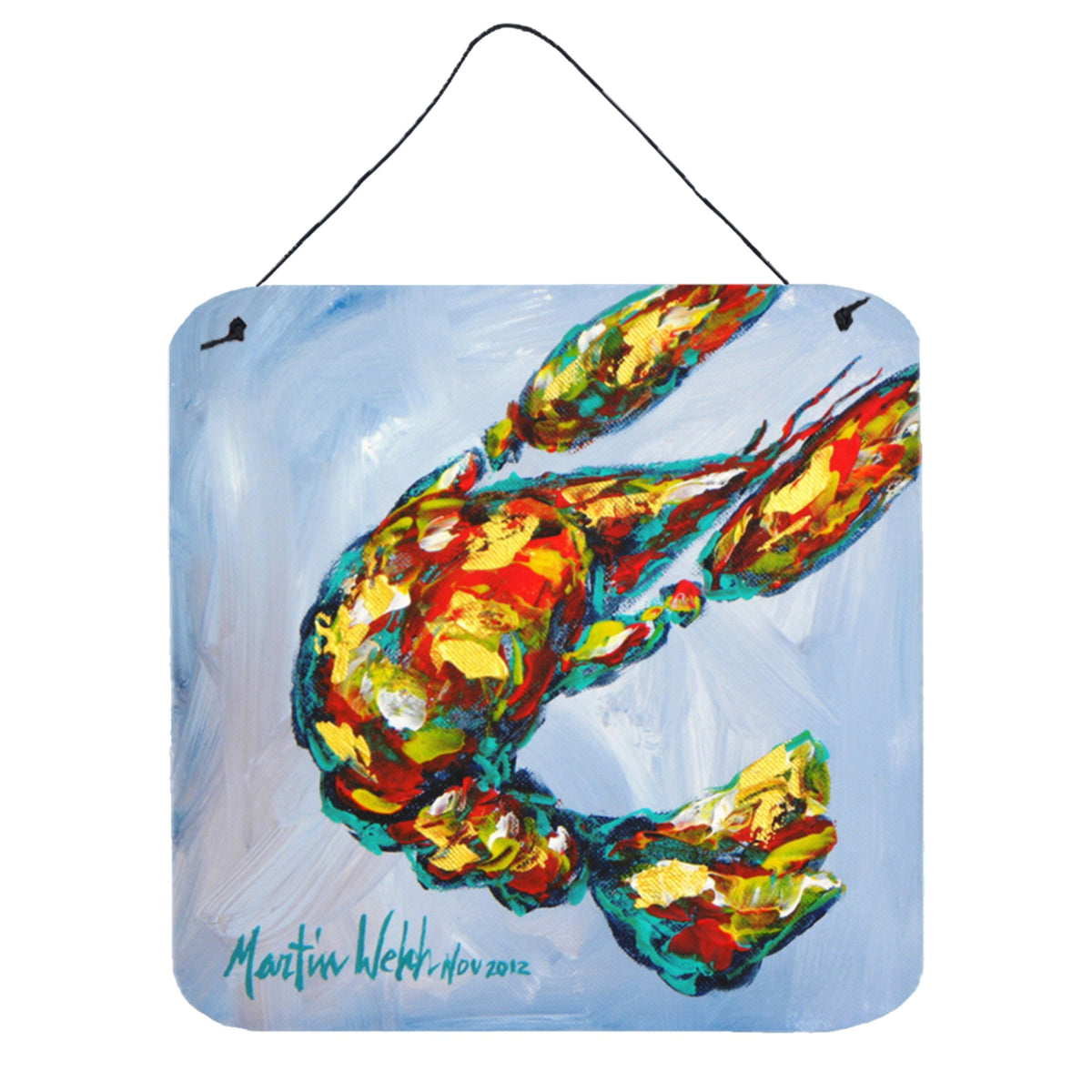 CarolineS Treasures Crawfish Iced Crawfish Aluminum Metal Wall Or Door Hanging Prints, 6 X 6 Inch  Inch , Multicolor