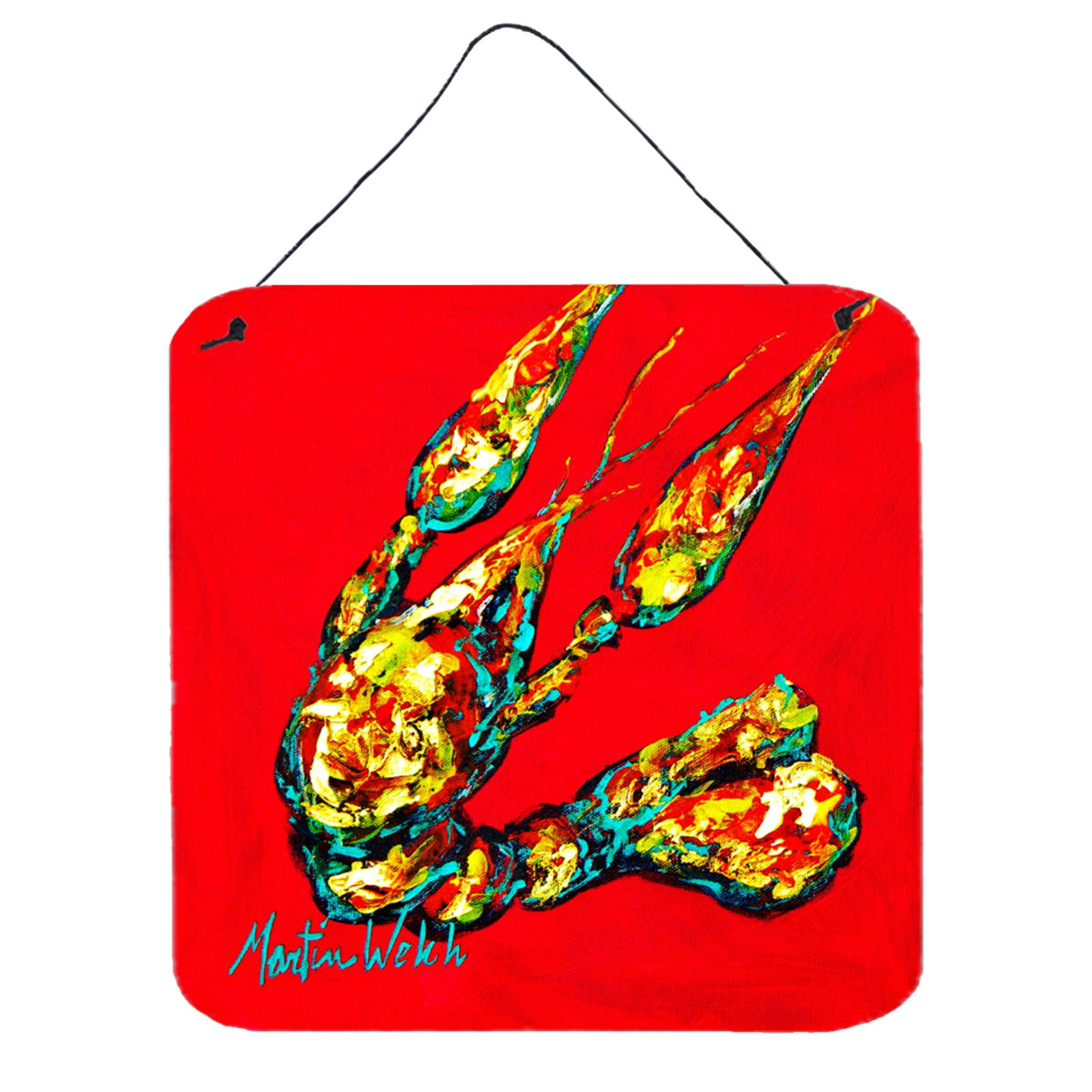 CarolineS Treasures Crawfish Knuckles Aluminum Metal Wall Or Door Hanging Prints, 6 X 6 Inch  Inch , Multicolor
