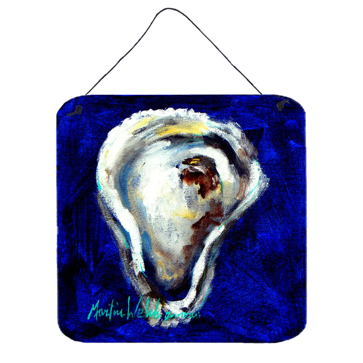 CarolineS Treasures Oyster One Shell Aluminum Metal Wall Or Door Hanging Prints, 6 X 6 Inch  Inch , Multicolor