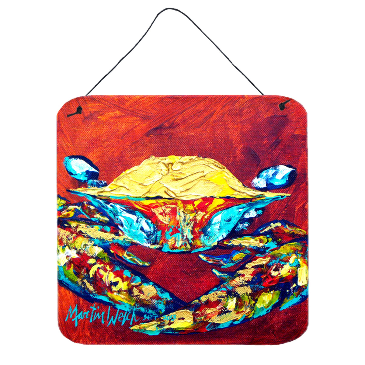 CarolineS Treasures Crab Wrinkles Aluminum Metal Wall Or Door Hanging Prints, 6 X 6 Inch  Inch , Multicolor