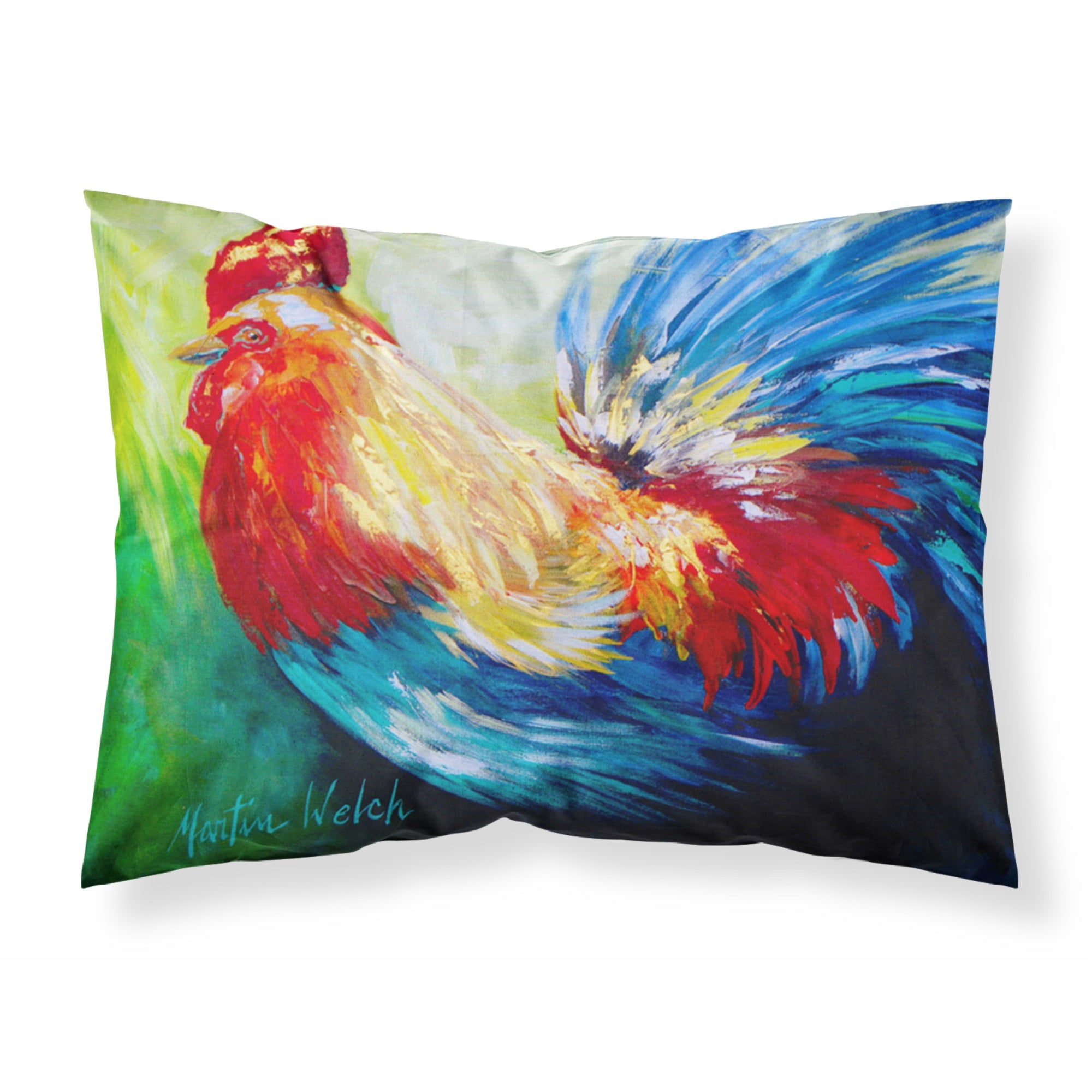 'Caroline'S Treasures Mw1085Pillowcase Bird-Rooster Chief Big Feathers Moisture Wicking Fabric Standard Pillowcase, Large, Mult