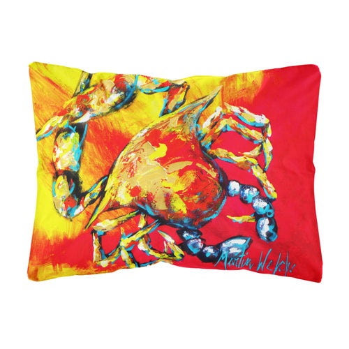 'Caroline'S Treasures Mw1086Pw1216 Crab Hot Dang Canvas Fabric Decorative Pillow, Large, Multicolor'