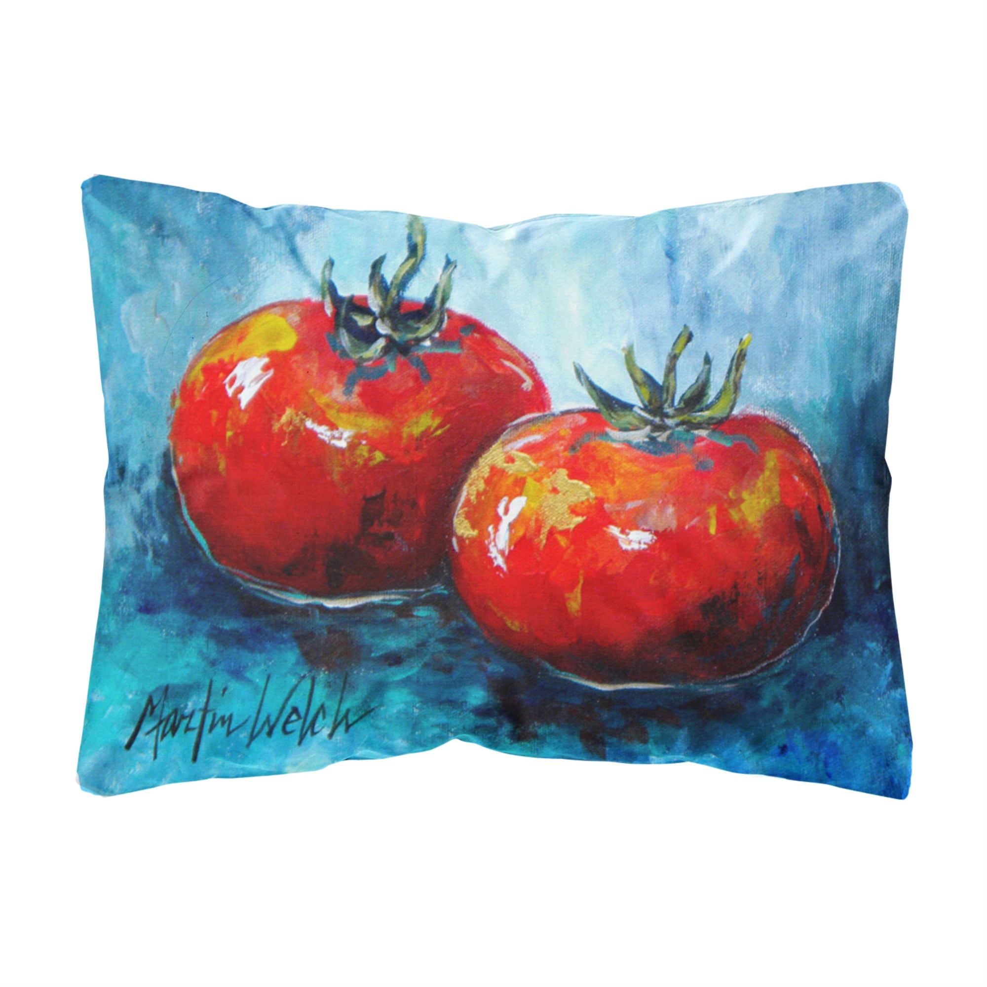 'Caroline'S Treasures Vegetables - Tomatoes Red Toes Canvas Fabric Decorative Pillow, Large, Multicolor'