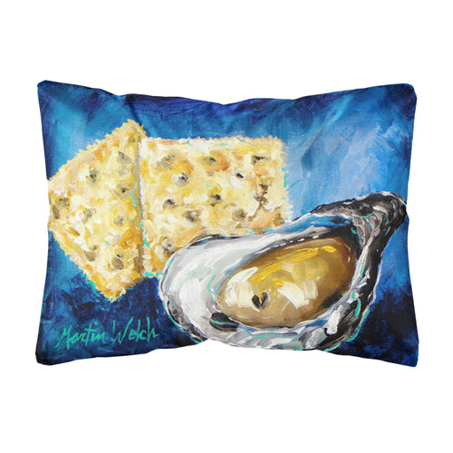 'Caroline'S Treasures Mw1089Pw1216 Oysters Two Crackers Canvas Fabric Decorative Pillow, Large, Multicolor'