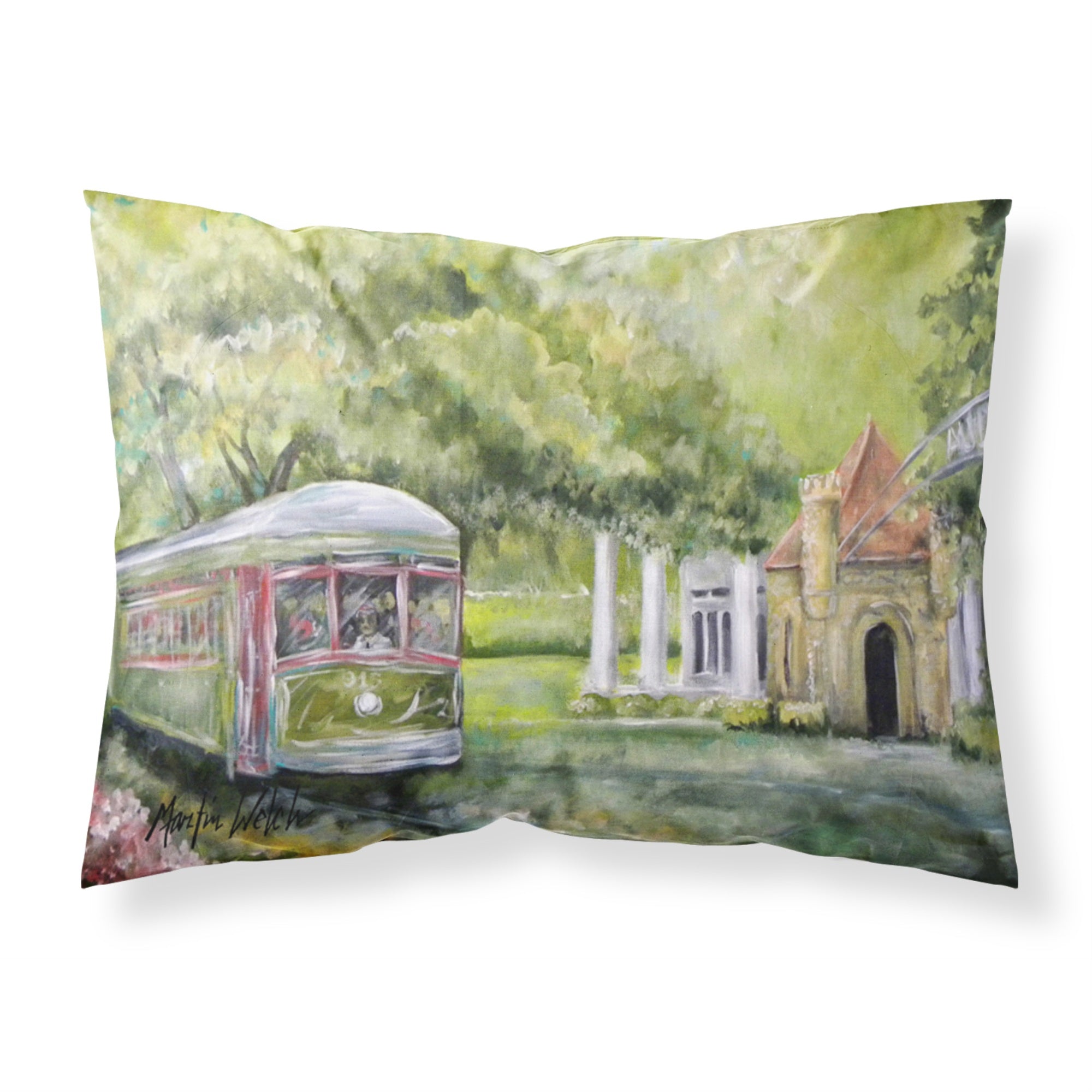 'Caroline'S Treasures Mw1091Pillowcase Streetcar Next Stop Audubon Park Moisture Wicking Fabric Standard Pillowcase, Large, Mul