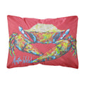 'Caroline'S Treasures Mw1096Pw1216 Crab Seafood One Canvas Fabric Decorative Pillow, Large, Multicolor'