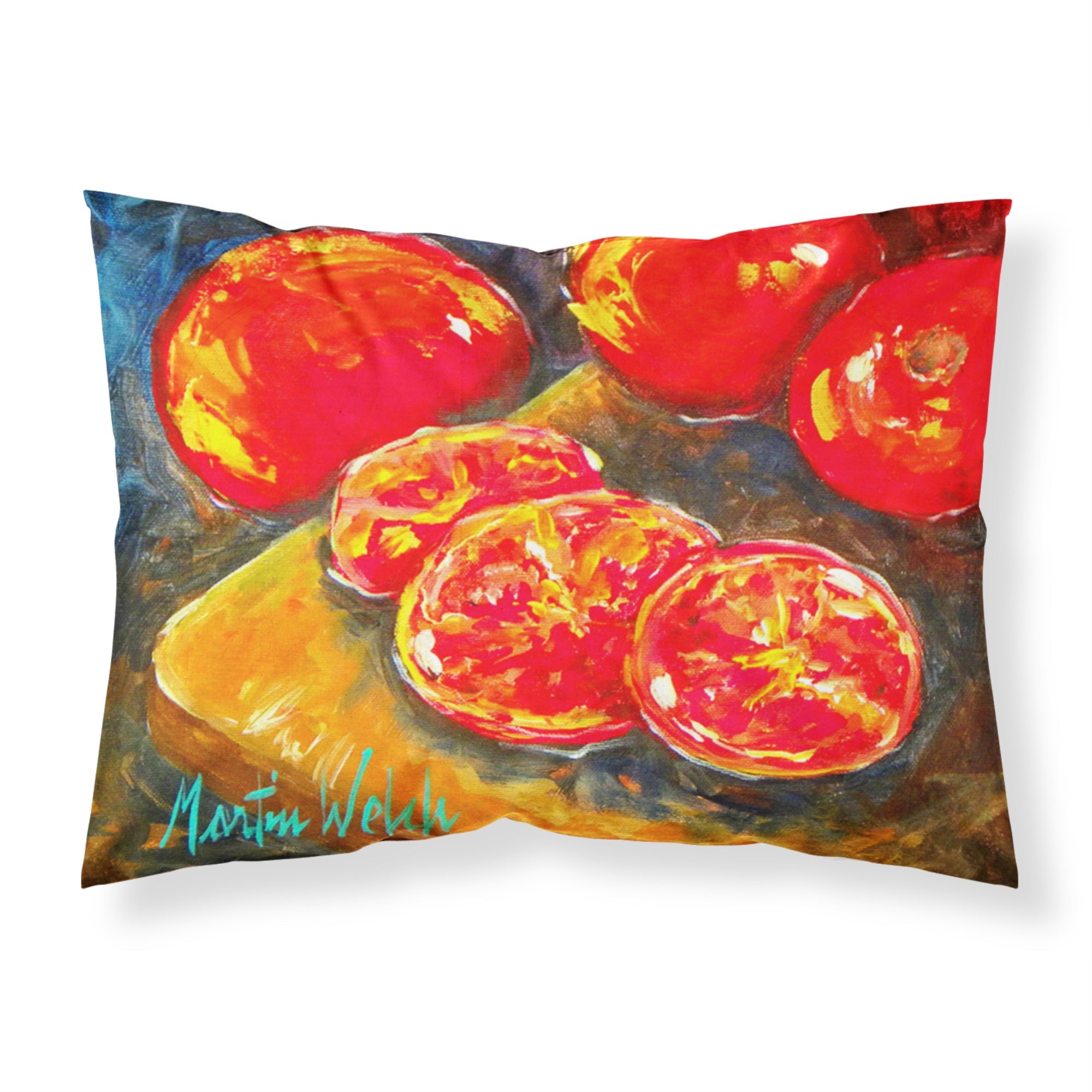 'Caroline'S Treasures Mw1099Pillowcase Vegetables-Tomatoes Slice It Up Moisture Wicking Fabric Standard Pillowcase, Large, Mult