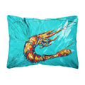'Caroline'S Treasures Mw1100Pw1216 Shrimp Teal Shrimp Canvas Fabric Decorative Pillow, Large, Multicolor'