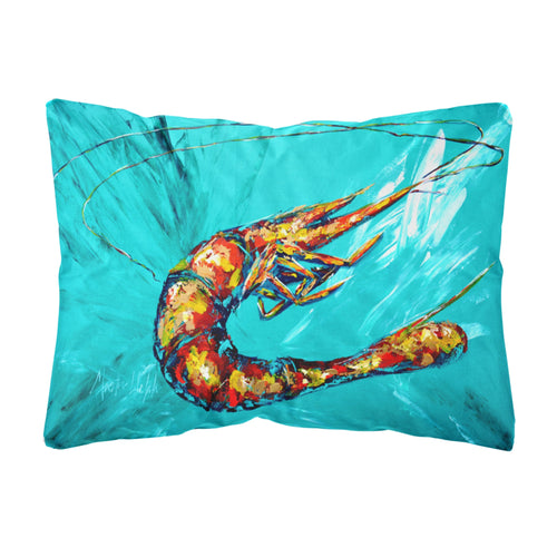 'Caroline'S Treasures Mw1100Pw1216 Shrimp Teal Shrimp Canvas Fabric Decorative Pillow, Large, Multicolor'