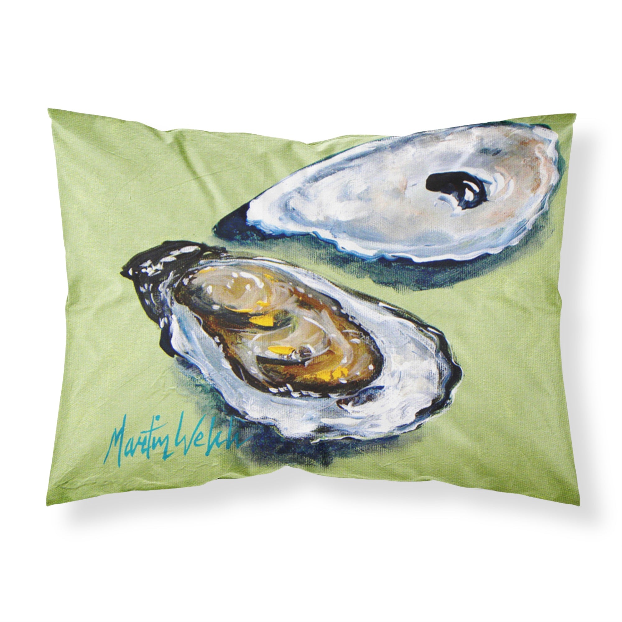'Caroline'S Treasures Mw1102Pillowcase Oysters Two Shells Moisture Wicking Fabric Standard Pillowcase, Large, Multicolor'