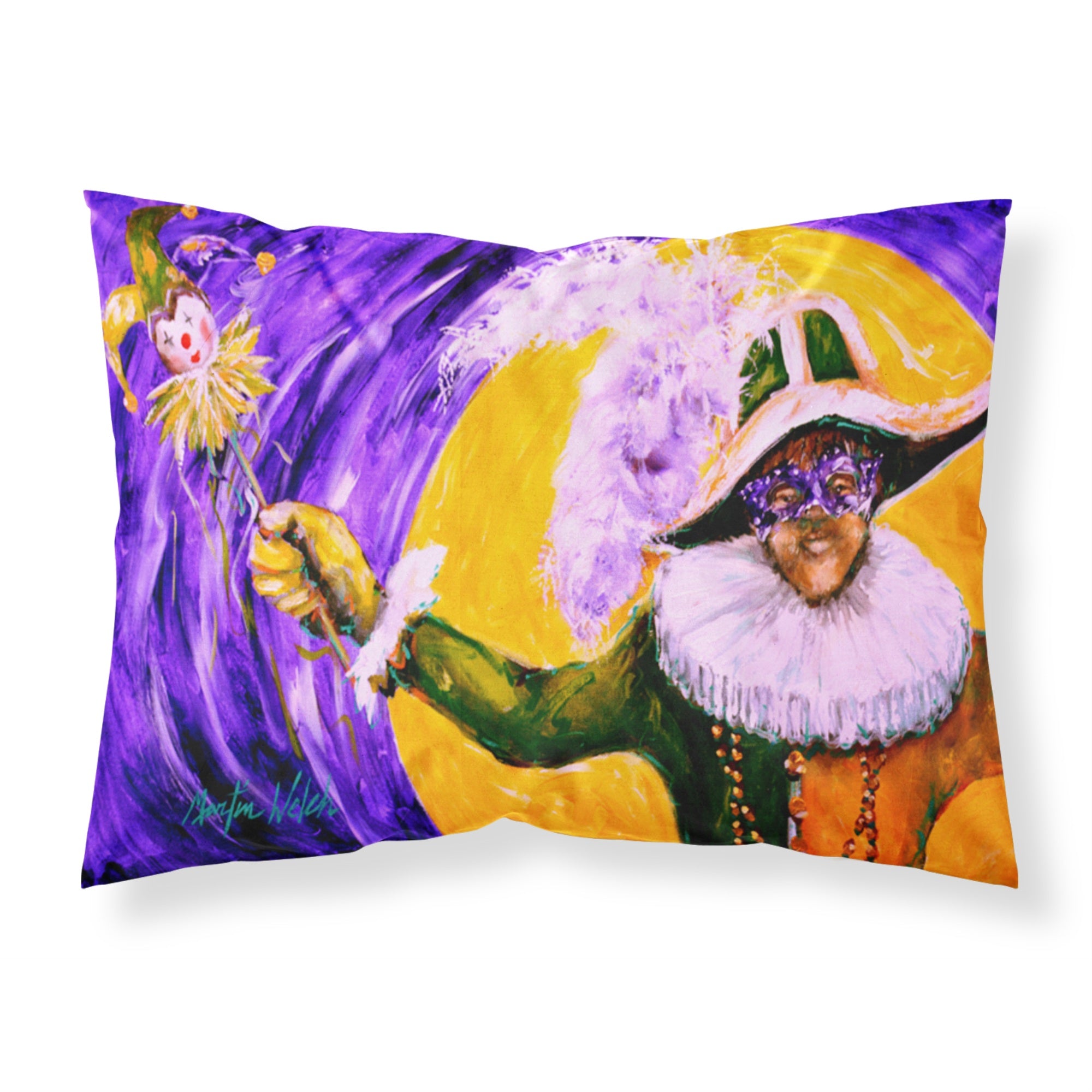 'Caroline'S Treasures Mw1109Pillowcase Mardi Gras Hey Mister Moisture Wicking Fabric Standard Pillowcase, Large, Multicolor'