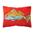 'Caroline'S Treasures Mw1111Pw1216 Fish - Red Fish Red Head Canvas Fabric Decorative Pillow, Large, Multicolor'