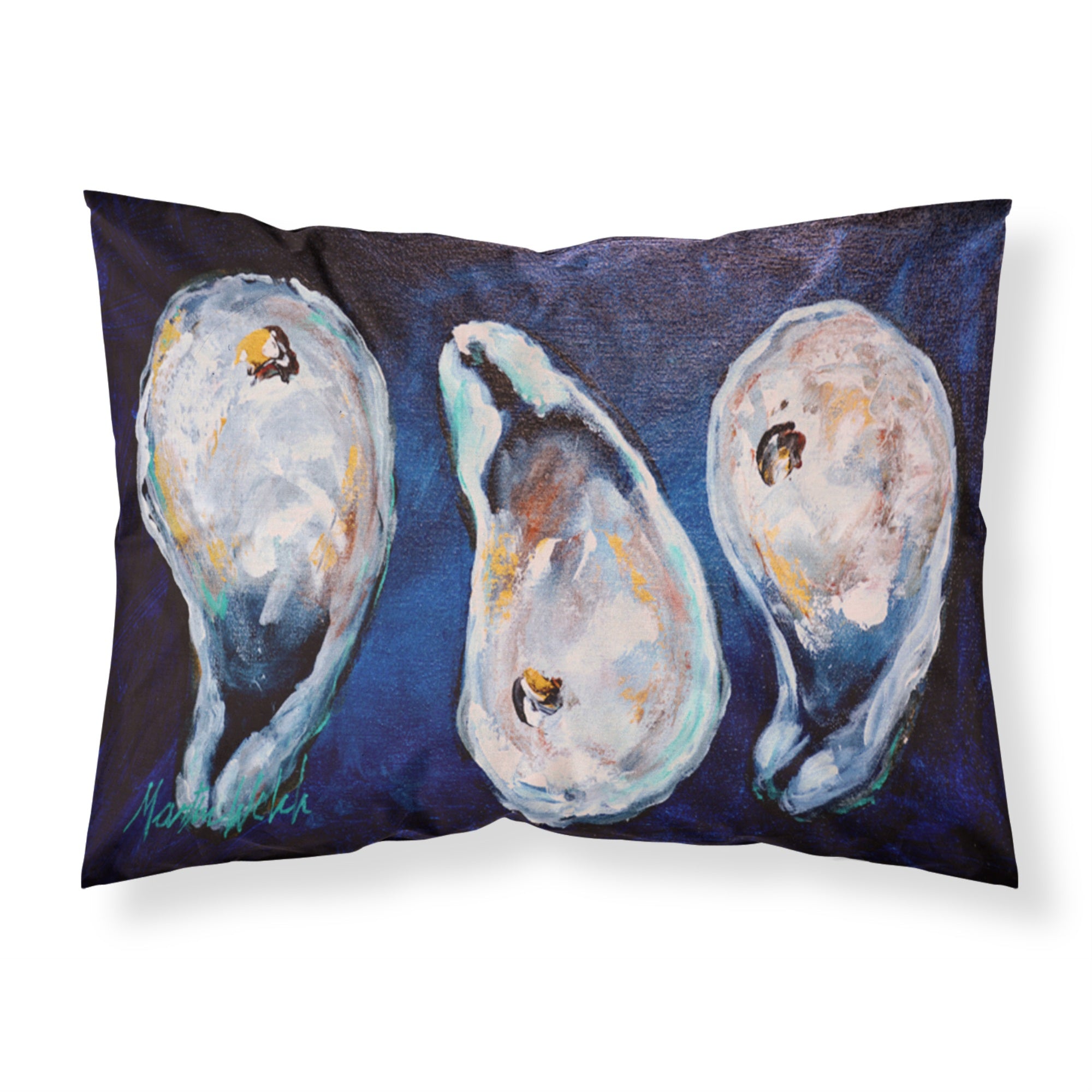 'Caroline'S Treasures Mw1112Pillowcase Oysters Give Me More Moisture Wicking Fabric Standard Pillowcase, Large, Multicolor'