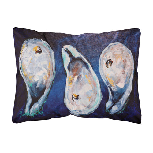 'Caroline'S Treasures Mw1112Pw1216 Oysters Give Me More Canvas Fabric Decorative Pillow, Large, Multicolor'