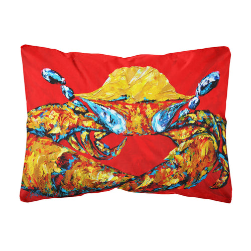 'Caroline'S Treasures Mw1115Pw1216 Crab Fat & Sassy Canvas Fabric Decorative Pillow, Large, Multicolor'