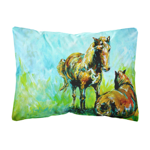'Caroline'S Treasures Mw1126Pw1216 Horse Grazing Canvas Fabric Decorative Pillow, Large, Multicolor'