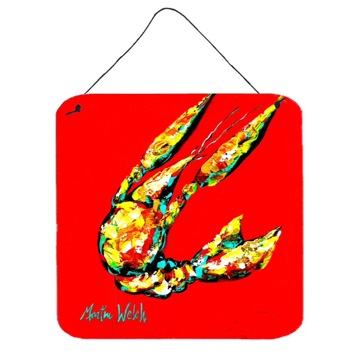 CarolineS Treasures Crawfish Move Over Wall Or Door Hanging Prints Mw1146Ds66, 6 Inch  Inch  X 6 Inch  Inch , Multicolor