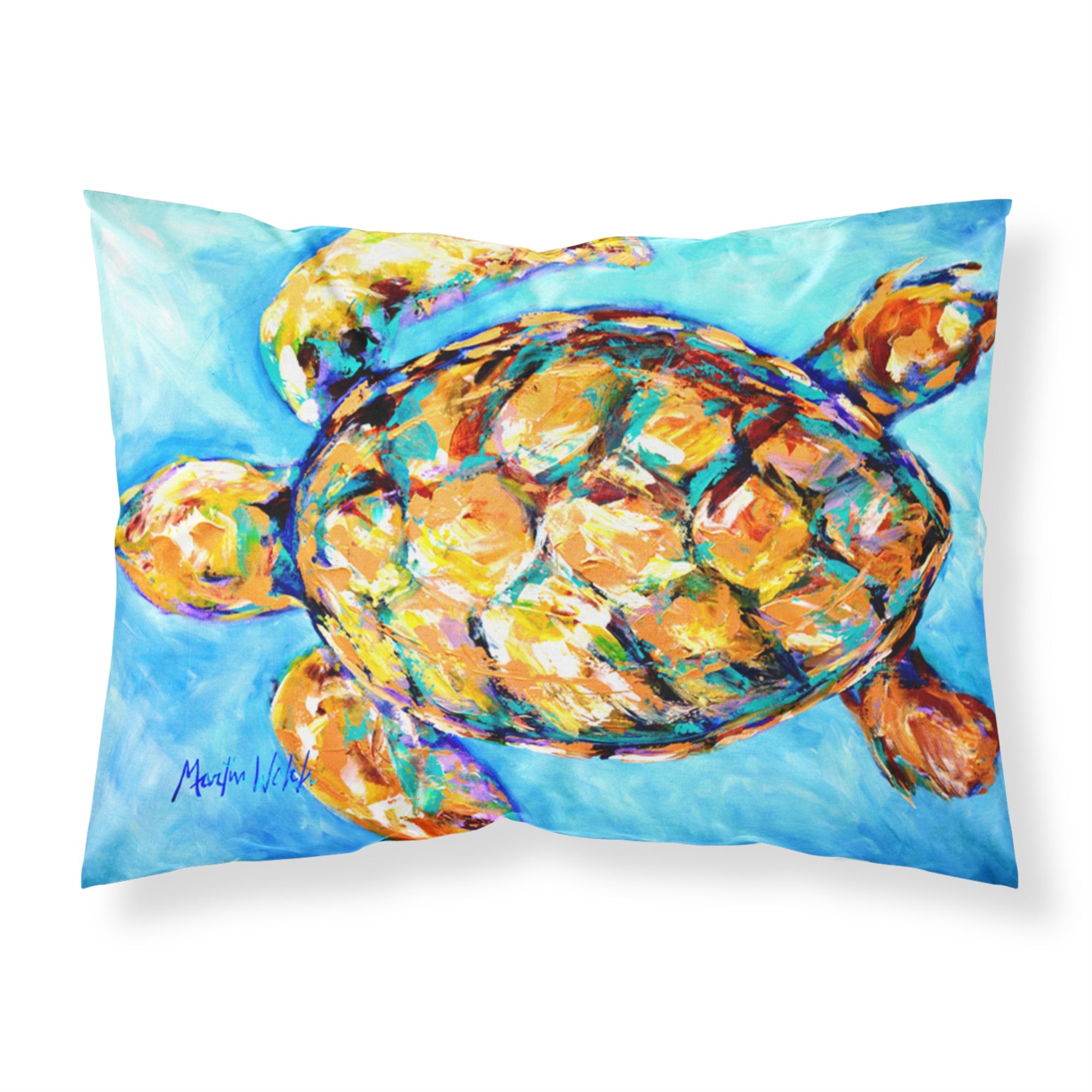 'Caroline'S Treasures Mw1150Pillowcase Sand Dance Turtle Moisture Wicking Fabric Standard Pillowcase, Large, Multicolor'